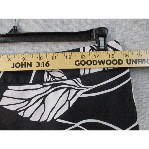 Ann Taylor Loft Womens Black & White Floral Print Skirt Size 8 - Picture 3 of 9